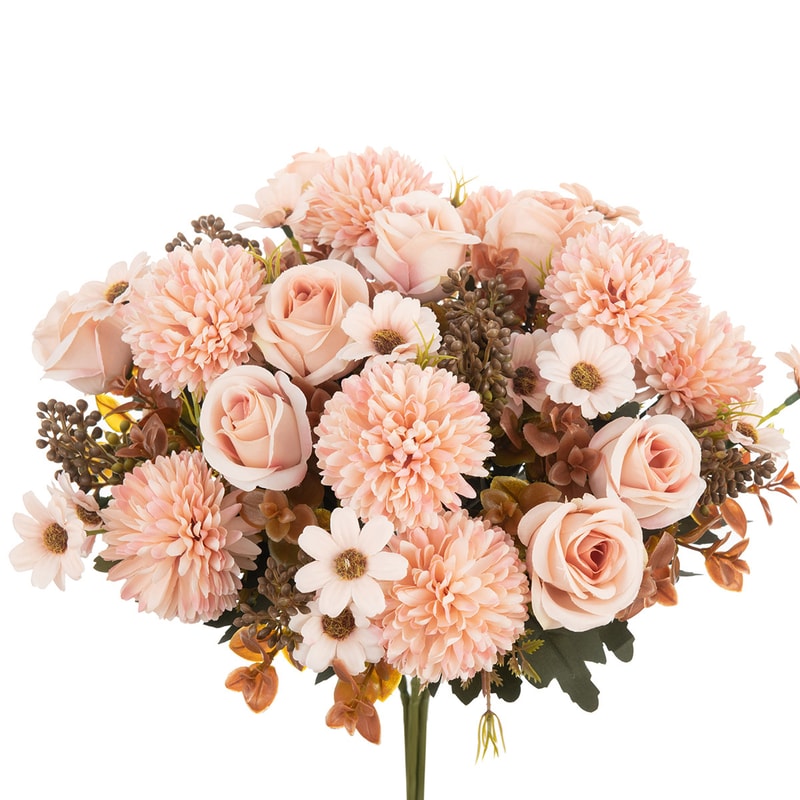 Artificial Silk Rose Flowers Wreaths Wedding Home Room Decoration Photography Props 2