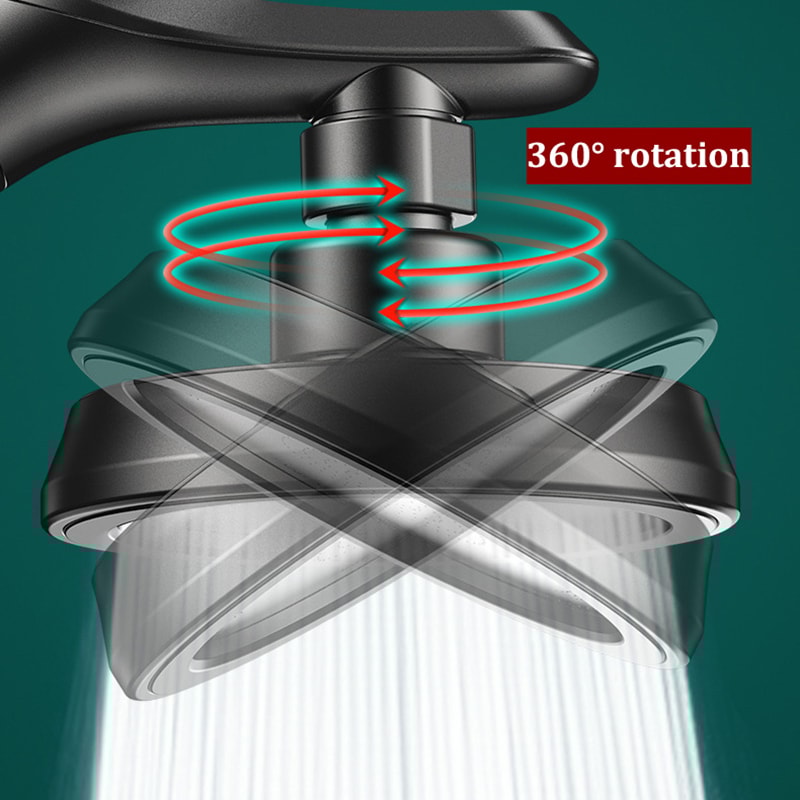 Large Water Outlet Handheld Overhead Shower Head, Dual Purpose Booster Shower Set Elbow Bathroom Accessories