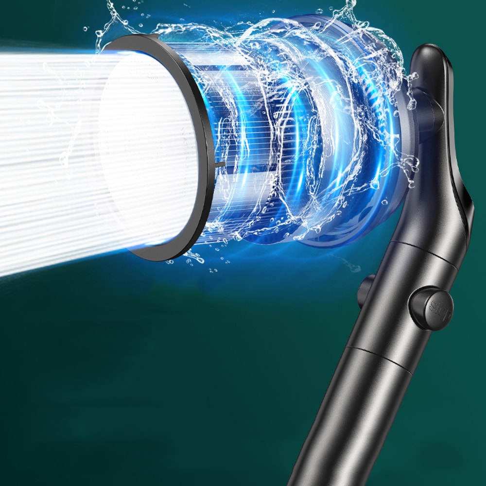 Large Water Outlet Handheld Overhead Shower Head, Dual Purpose Booster Shower Set Elbow Bathroom Accessories