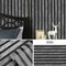 Waterproof SelfAdhesive New Black And Gray Grille Wood Grain Wallpaper Stylish Background Wall Pape 5