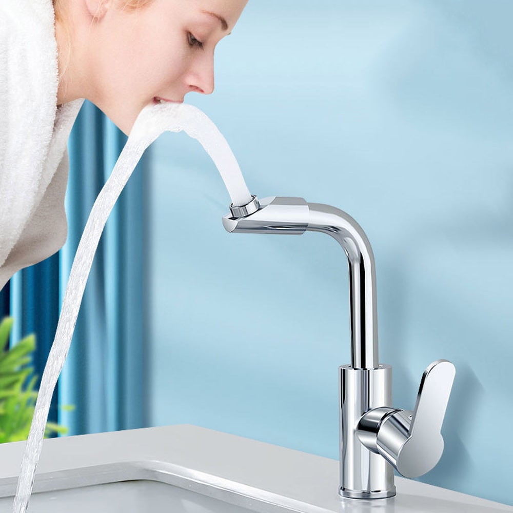 Splashproof Rotatable Basin Faucet For Kitchen And Bathroom Dualuse Hot And Cold Water Faucet 3