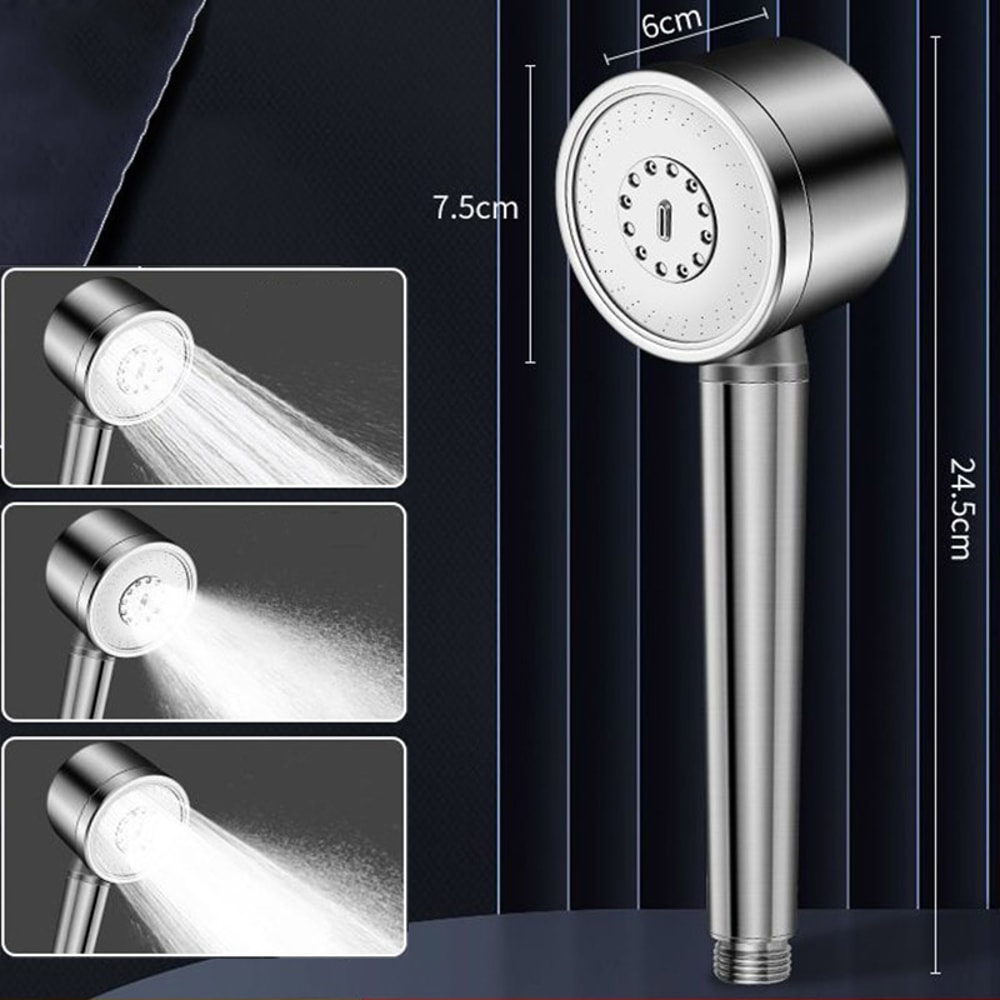High Quality Stainless Steel Shower Head Set Boost Filter Large Water Volume Handheld Bathroom Show 6