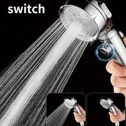 silver style shower booster for home showering and bathing pressurized shower head with large water output
