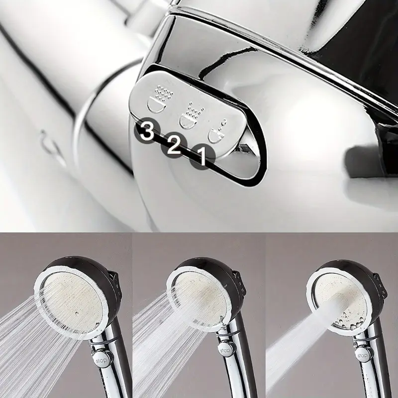 Silver Style Shower Booster For Home Showering And Bathing Pressurized Shower Head With Large Water 3