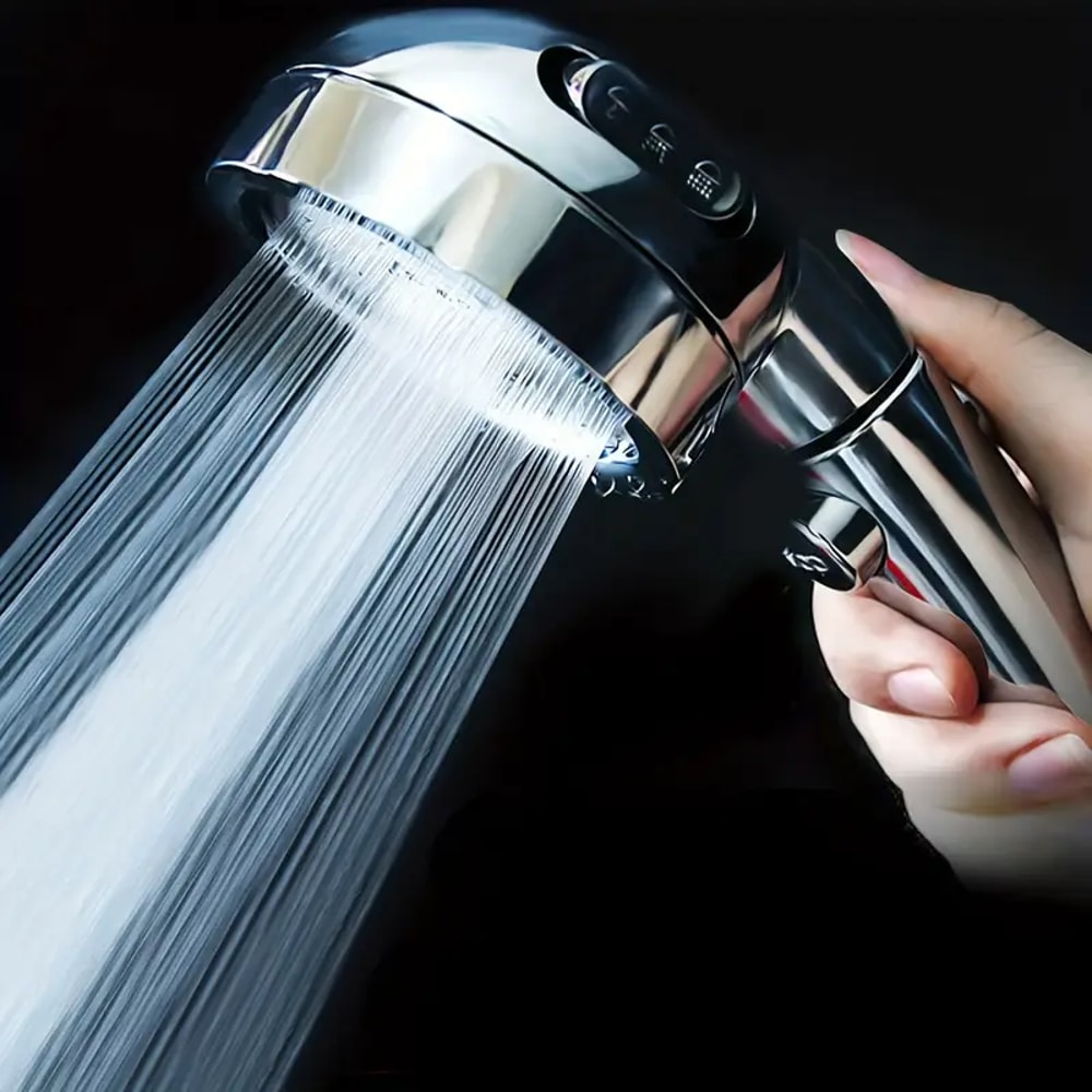 Silver Style Shower Booster For Home Showering And Bathing Pressurized Shower Head With Large Water 2