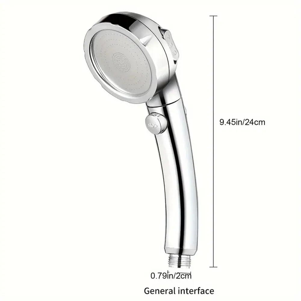 Silver Style Shower Booster For Home Showering And Bathing Pressurized Shower Head With Large Water 5