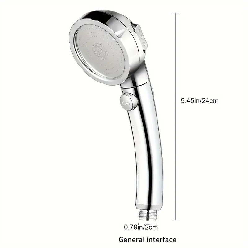 Silver Style Shower Booster For Home Showering And Bathing Pressurized Shower Head With Large Water 5