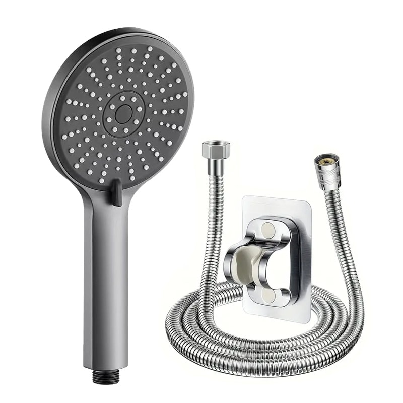 Large Water Volume 5speed Shower Head With Boost Function And Universal Filter Bathroom Set 7