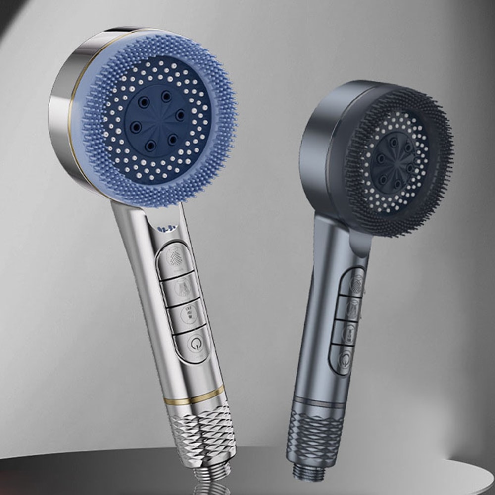 Adjustable FourSpeed Handheld Shower Head With Water Heater Booster And Bathroom Bracket Set 0