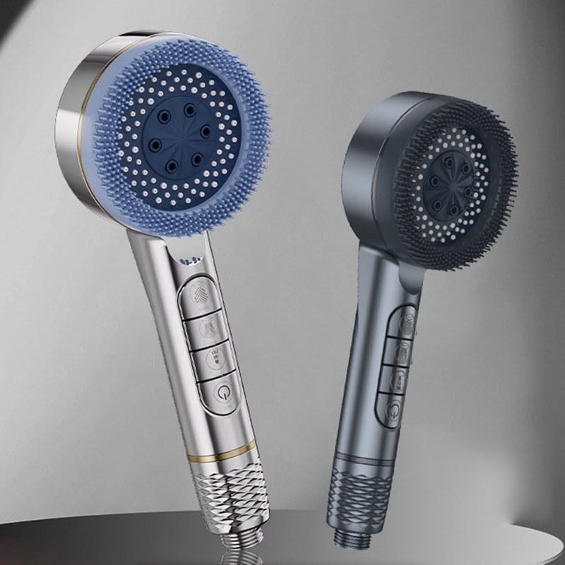 Adjustable FourSpeed Handheld Shower Head With Water Heater Booster And Bathroom Bracket Set 0