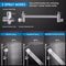 Stainless Steel Overhead Showerhead Wall Mounted Set With Extension Arm 4
