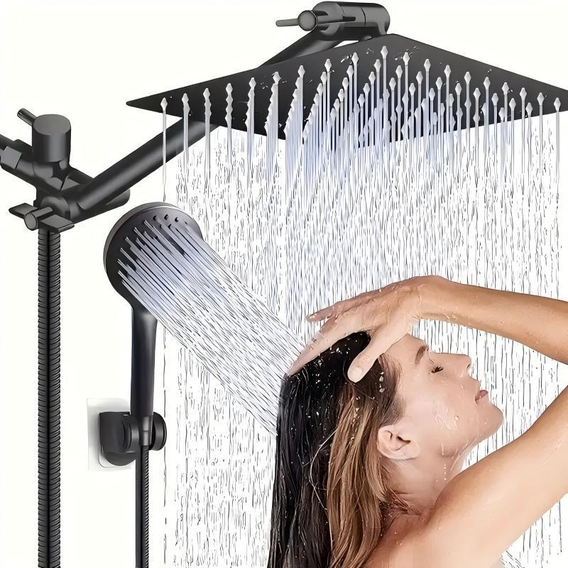 Stainless Steel Overhead Showerhead Wall Mounted Set With Extension Arm 0