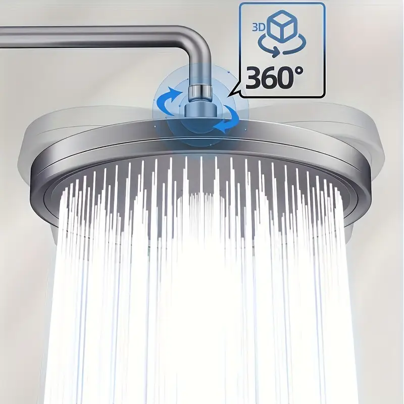 Large Panel Shower Head Modes Pressurized Rain Shower Head High Pressure Top Shower Faucet 2