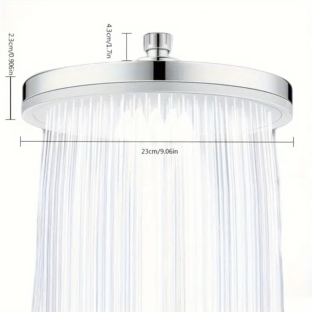 Large Panel Shower Head Modes Pressurized Rain Shower Head High Pressure Top Shower Faucet 4