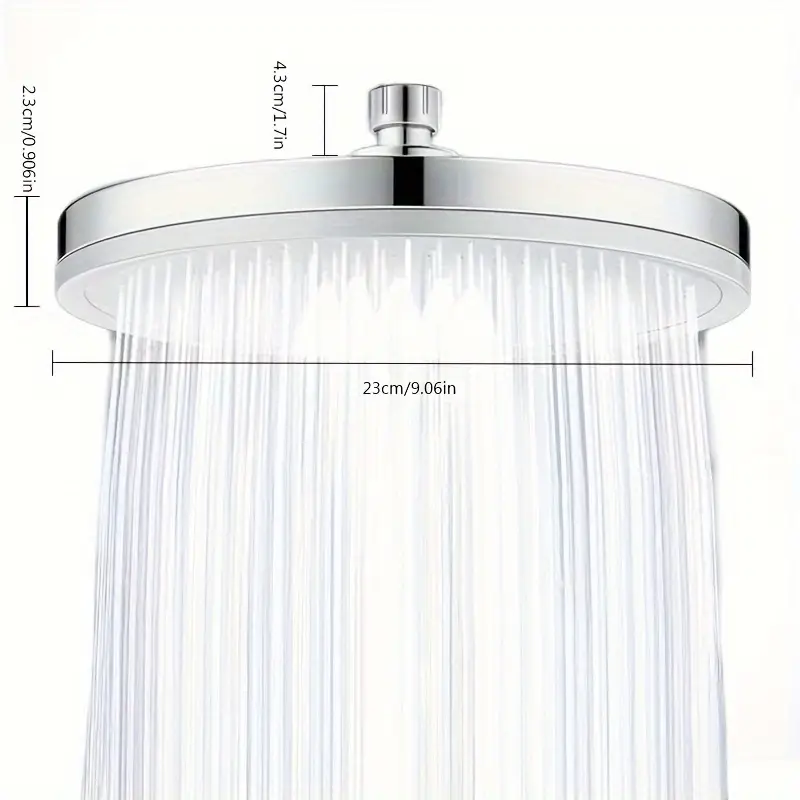 Large Panel Shower Head Modes Pressurized Rain Shower Head High Pressure Top Shower Faucet 4