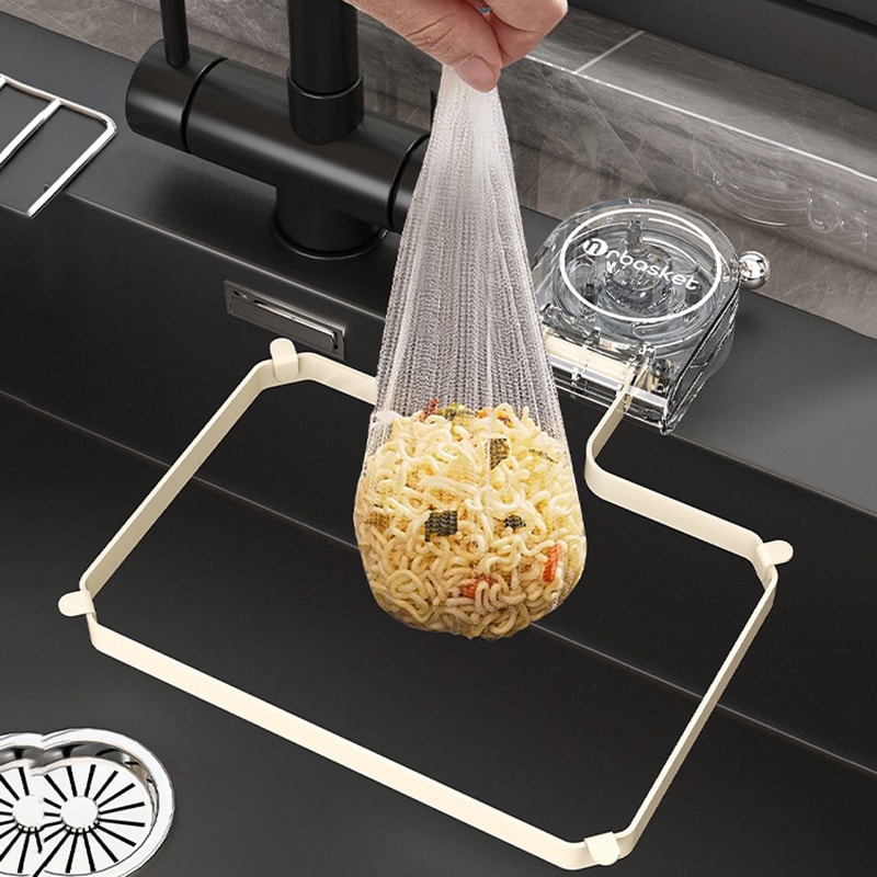 Kitchen Sink Drain Net Rack With Sucker Prevents Leftovers And Waste Blocking In Dishwashing Pool 0
