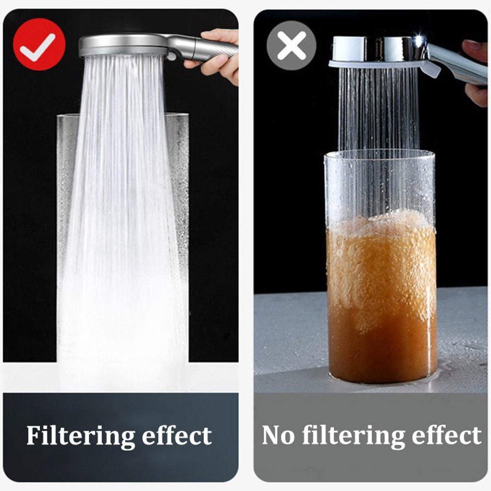 Super Strong Speed Boost Filter Rain Shower Head Large Panel Handheld Bathroom Accessories 5