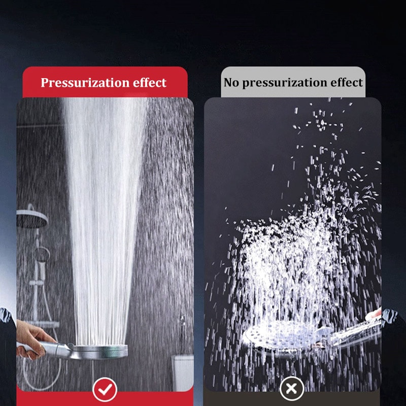 Super Strong Speed Boost Filter Rain Shower Head Large Panel Handheld Bathroom Accessories 3