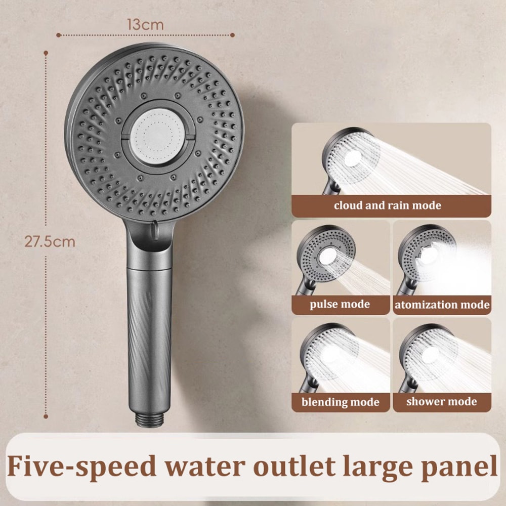 Super Strong Speed Boost Filter Rain Shower Head Large Panel Handheld Bathroom Accessories 7