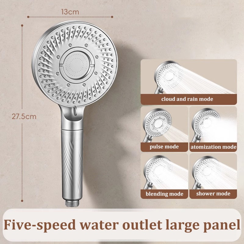 Super Strong Speed Boost Filter Rain Shower Head Large Panel Handheld Bathroom Accessories 6