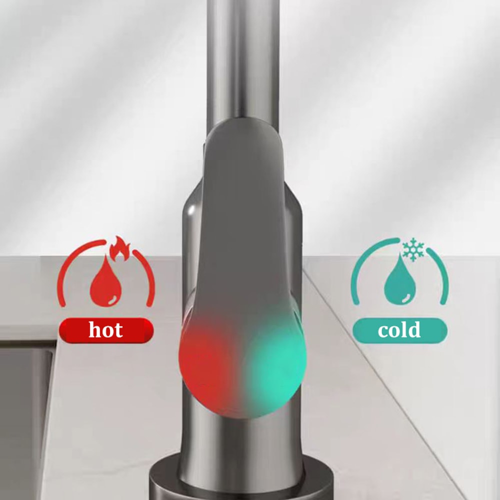 Multifunctional Stainless Steel Kitchen Faucet Pullout Hot And Cold Rotatable Sink Splashproof Hous 4