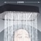 High Pressure Water Saving 7 Modes Adjustable Shower Head One Button Stop Large Panel Bathroom Set 5