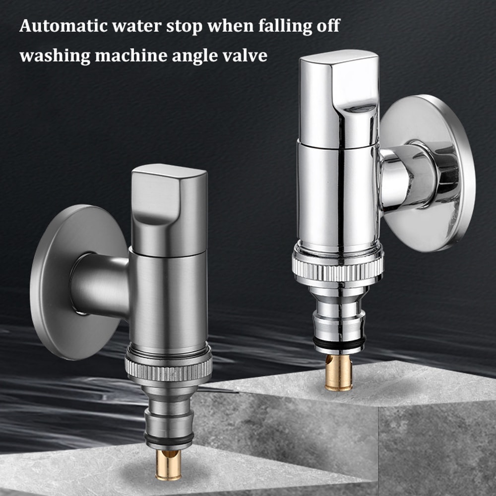 All-Copper Automatic Water Stop Valve Clip-on Faucet Joint Washing Machine Drum Universal