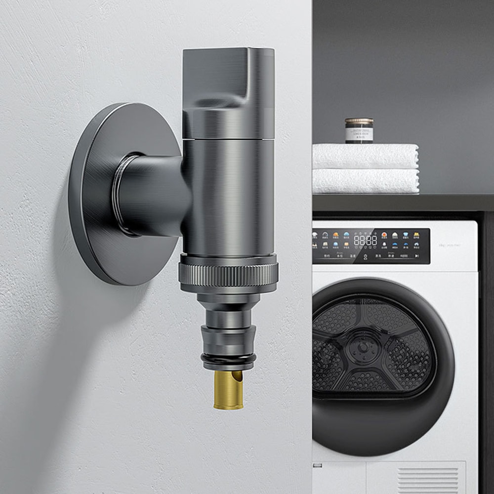 All-Copper Automatic Water Stop Valve Clip-on Faucet Joint Washing Machine Drum Universal