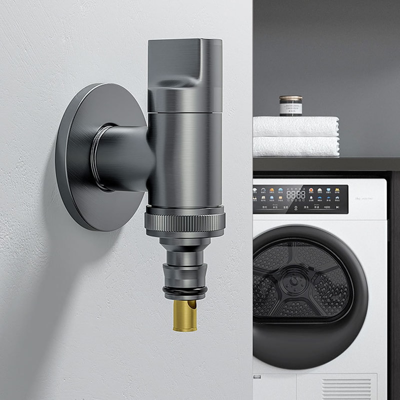 All-Copper Automatic Water Stop Valve Clip-on Faucet Joint Washing Machine Drum Universal