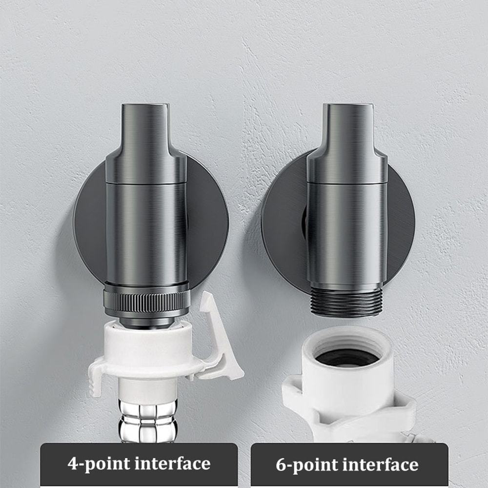 All-Copper Automatic Water Stop Valve Clip-on Faucet Joint Washing Machine Drum Universal