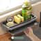 Wallmounted Sink Rack Faucet Storage Rack Adjustable Holefree Drain Tray Kitchen Sponge Storage She 3