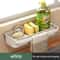 Wallmounted Sink Rack Faucet Storage Rack Adjustable Holefree Drain Tray Kitchen Sponge Storage She 8