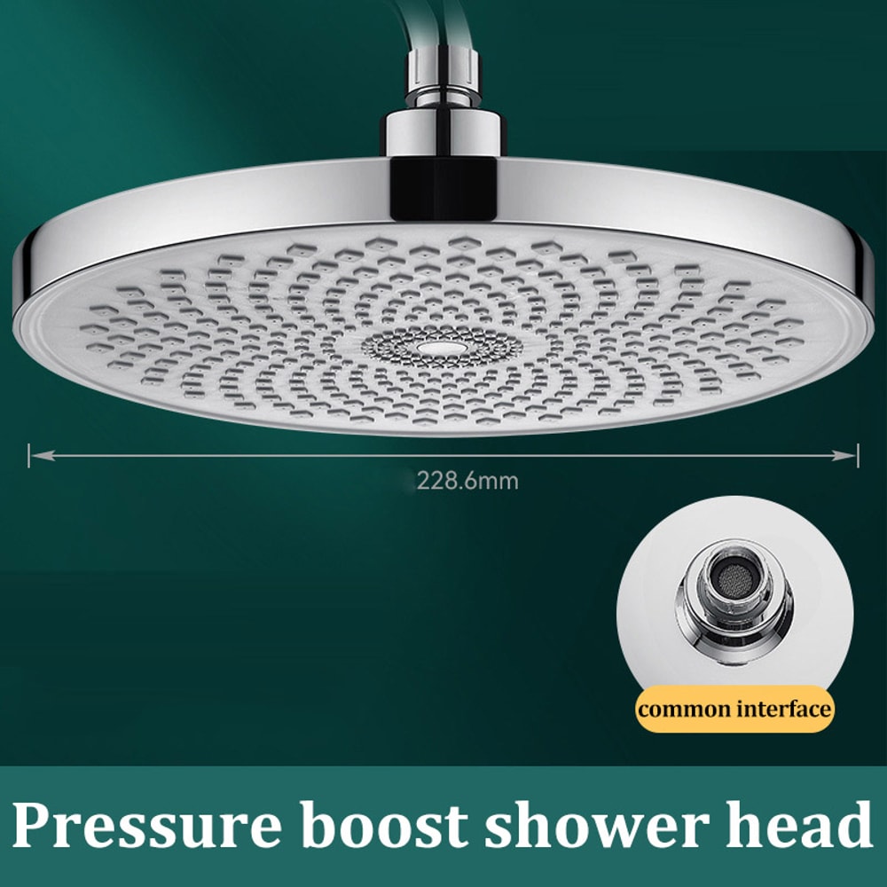Round Top Spray Booster Shower Head Large Size For Full Body Hotel Shower And Home Bathroom With Un 1