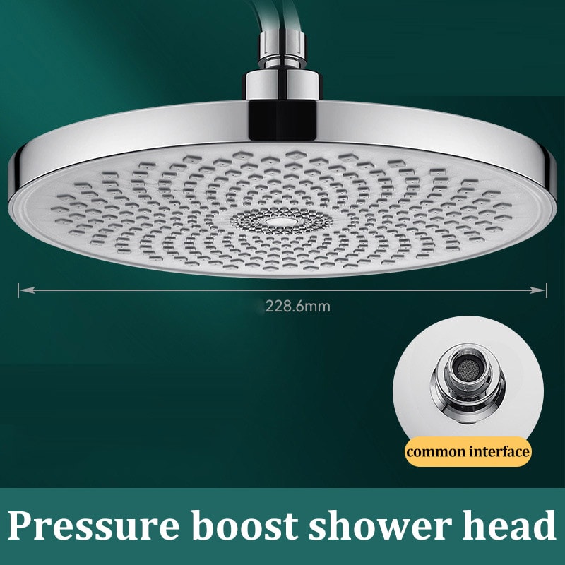 Round Top Spray Booster Shower Head Large Size For Full Body Hotel Shower And Home Bathroom With Un 1