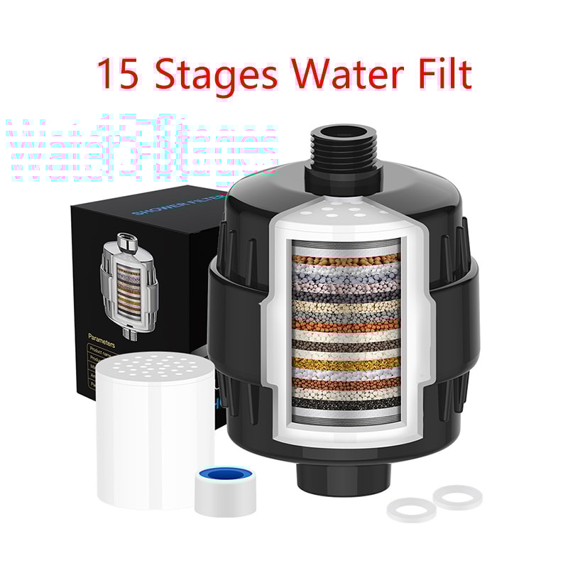Shower Head Preshower Filter Large Flow Water Purifier Skin Care 7