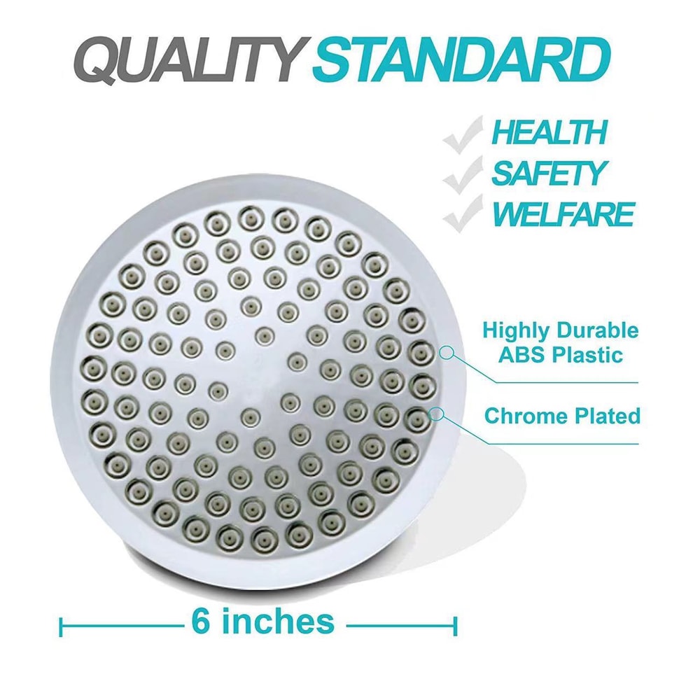 Fully Electroplated Round Booster Shower Head Bathroom Set With Extension Shower Rod For Home Use 4