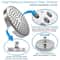 Fully Electroplated Round Booster Shower Head Bathroom Set With Extension Shower Rod For Home Use 3