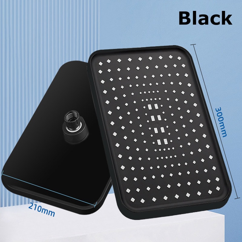 High Pressure ABS Rainfall Shower Head Adjustable Angle AntiClog Nozzle Water Saving Bathroom Acces 8