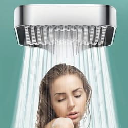 booster shower head square button adjustable shower head thickened water outlet set for ultimate shower comfort