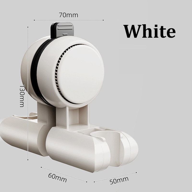 Removable Punchfree Suction Cup Shower Bracket Adjustable Bathroom Shower Rack 7