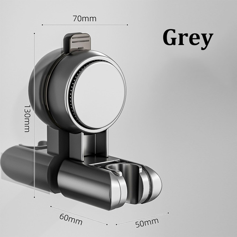 Removable Punchfree Suction Cup Shower Bracket Adjustable Bathroom Shower Rack 6