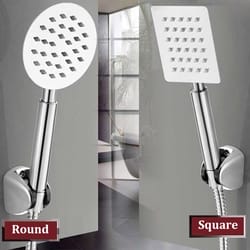 booster shower head handheld set stainless steel silicone water outlet round square
