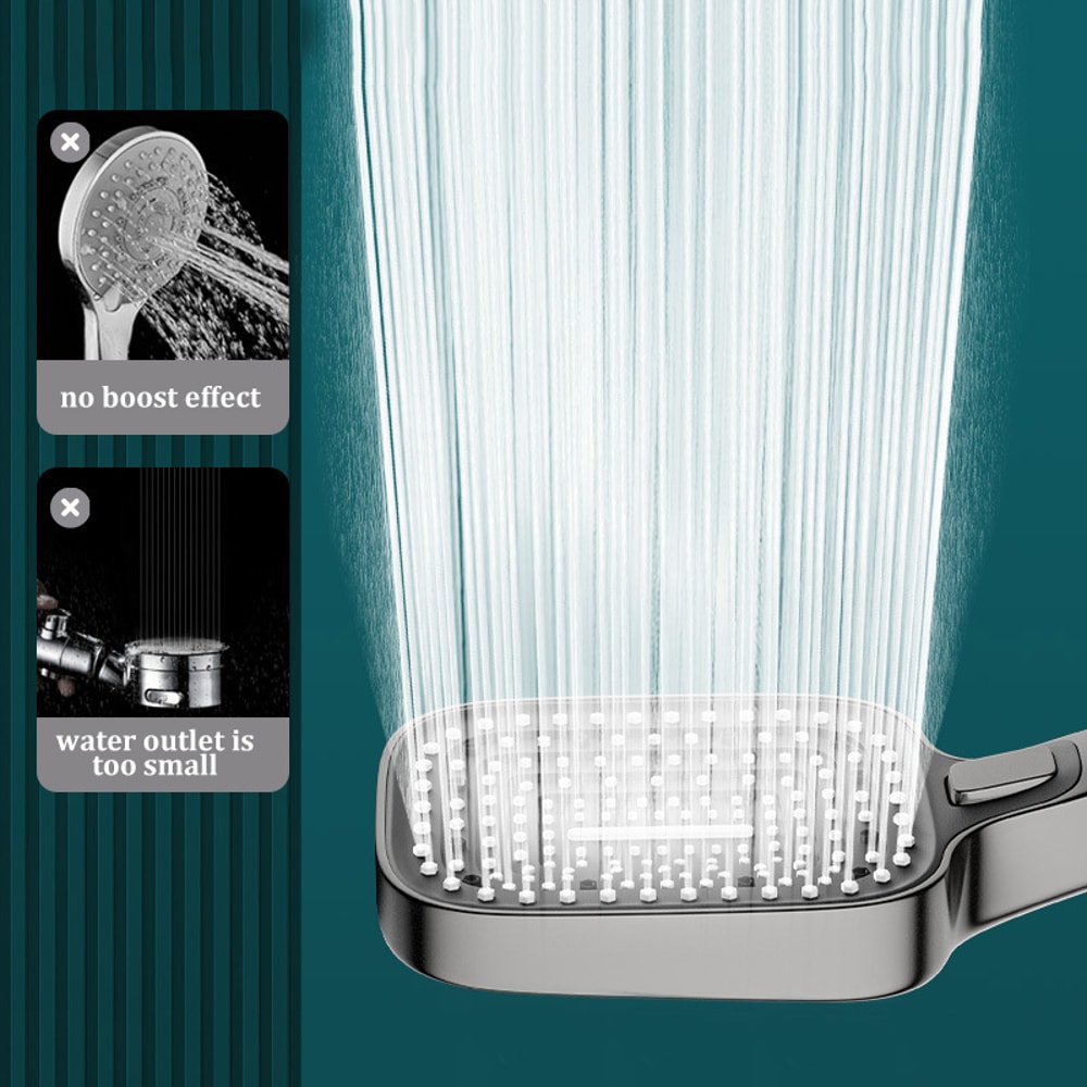 Large Panel Mode Pressurized Shower Head Bathroom Accessories Large Water Outlet Shower Set 2