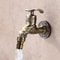 Retro Wallmounted Faucet Antique Zinc Alloy Engraved Single Cold Mop Pool Faucet 1