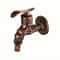 Retro Wallmounted Faucet Antique Zinc Alloy Engraved Single Cold Mop Pool Faucet 7