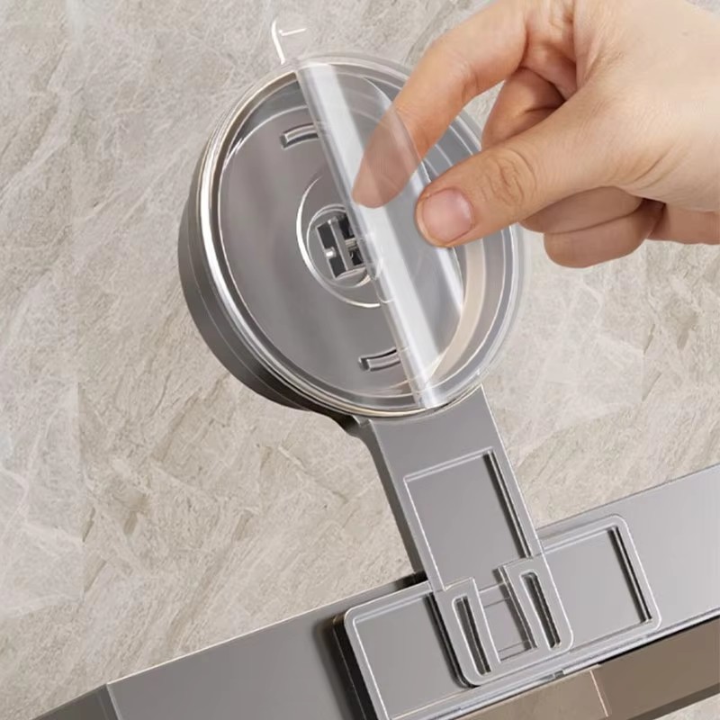 Space Aluminum Wallmounted Suction Cup Soap Box Bathroom Shelf Drain Rack Storage For Toilet Washin 5