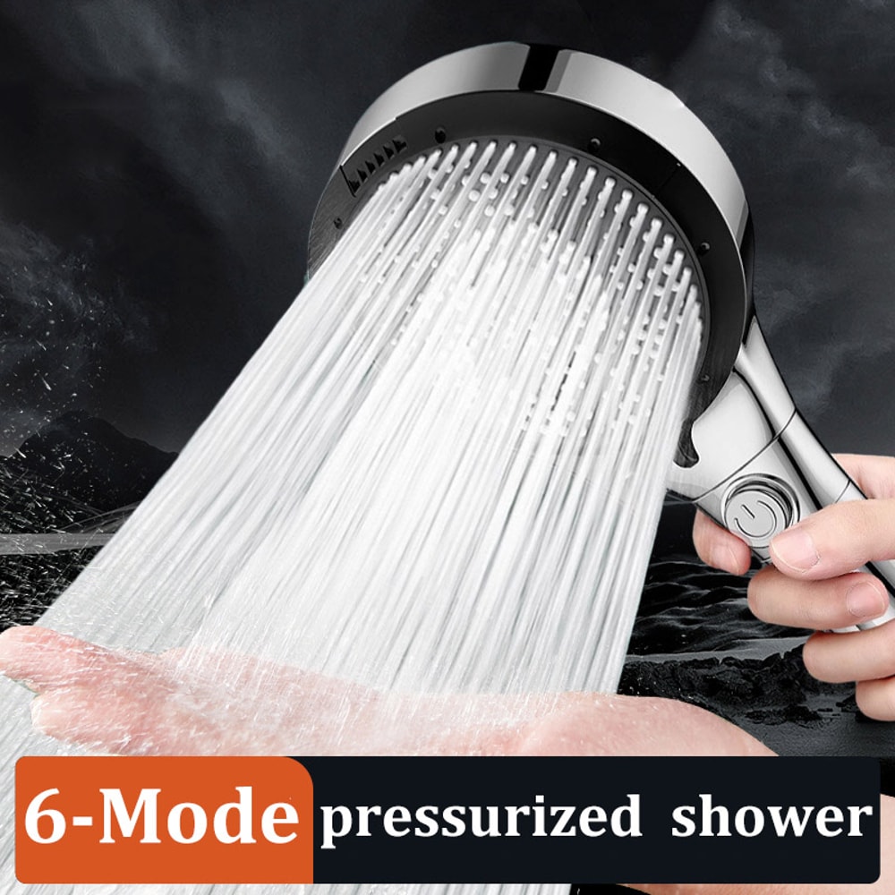 Multifunctional Modes Booster Shower Head Adjustable Filter Dechlorination Large Water Volume Showe 1