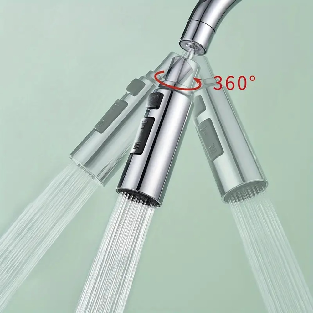 Faucet Modes Splash Proof Head Spout Filter Metal Extender Kitchen Aerator Universal Connector