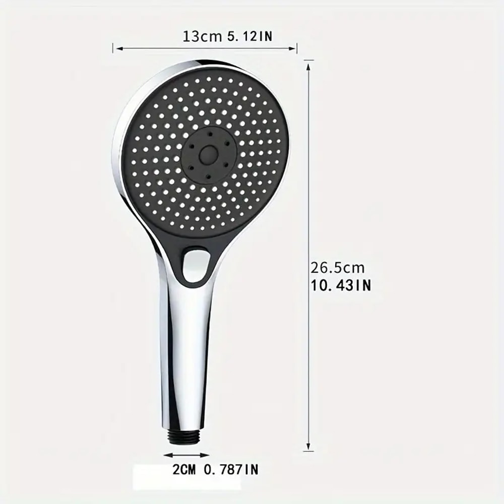 Highpressure Threespeed Shower Head With Large Panel Super Powerful Universal Bathroom Shower Head 5