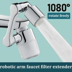 faucet filter aerator rotation robotic arm faucet extender splash-proof water outlet for kitchen and bathroom